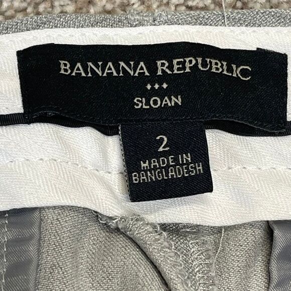 Banana Republic womens sloan heather gray pants size 2 business casual trousers - Picture 2 of 12